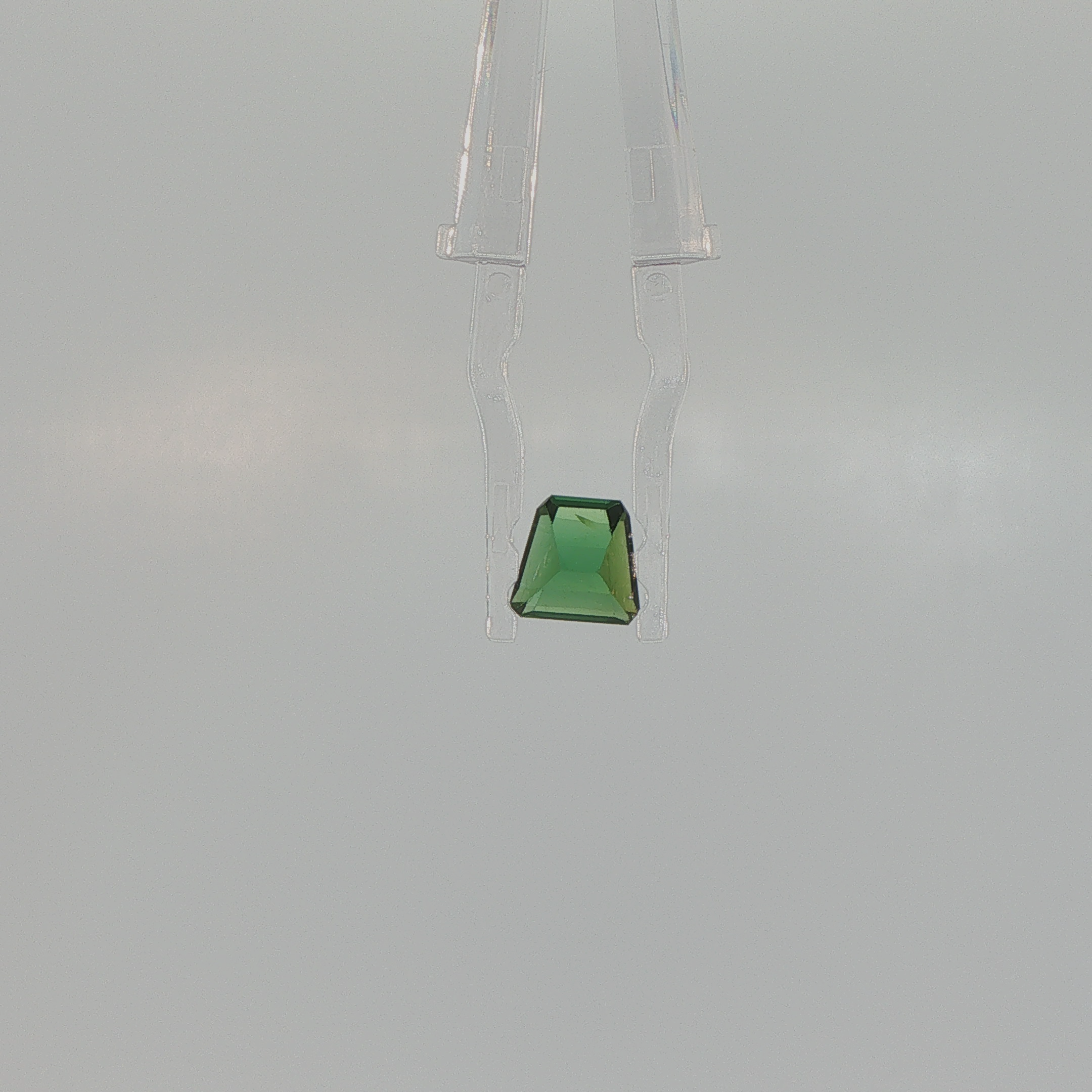 Green Tourmaline 1.76 ct Freeform Step Cut