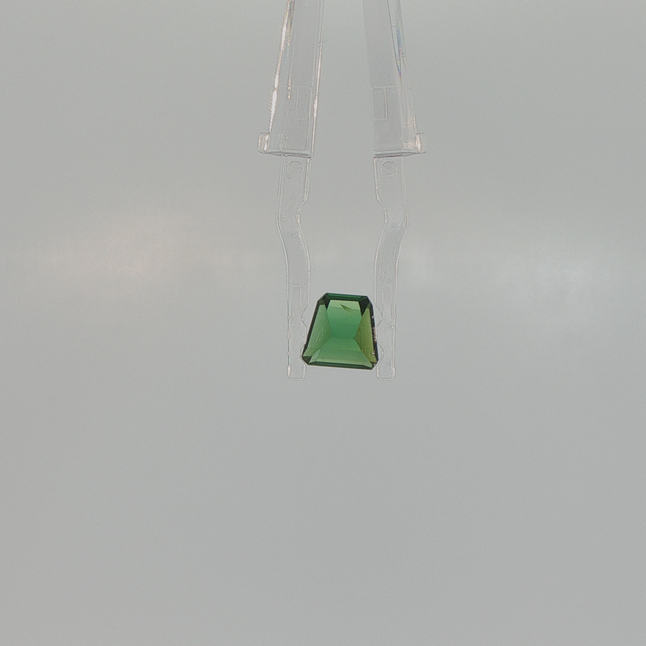 Green Tourmaline 1.76 ct Freeform Step Cut